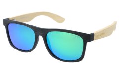 Drevené polarizačné slnečné okuliare Wayfarer Modern GREEN